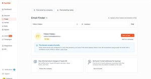 hunter.io: Find Email by Name
